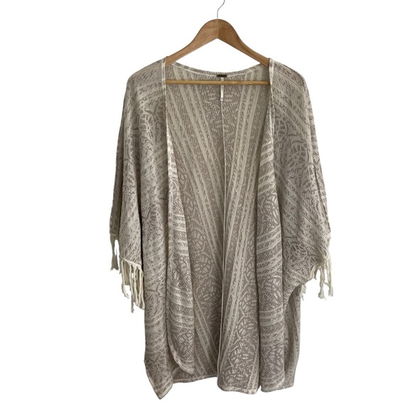 Free People Metallic Knit Cream Cardigan Size XS/S light romance boho dreamy - Picture 1 of 8